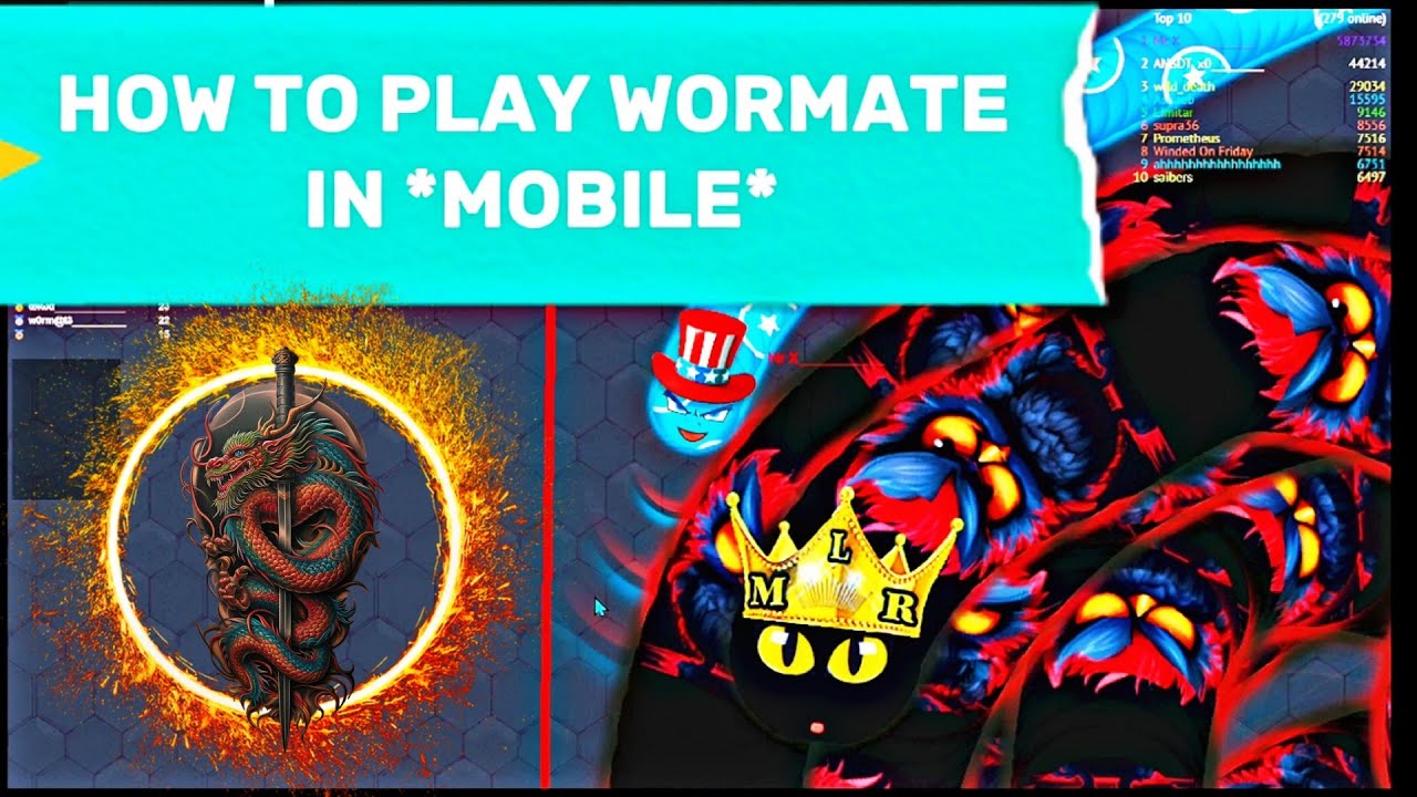 Mobile me wormate.io kaise khele (how to play wormate in mobile) #wormate #wormzone