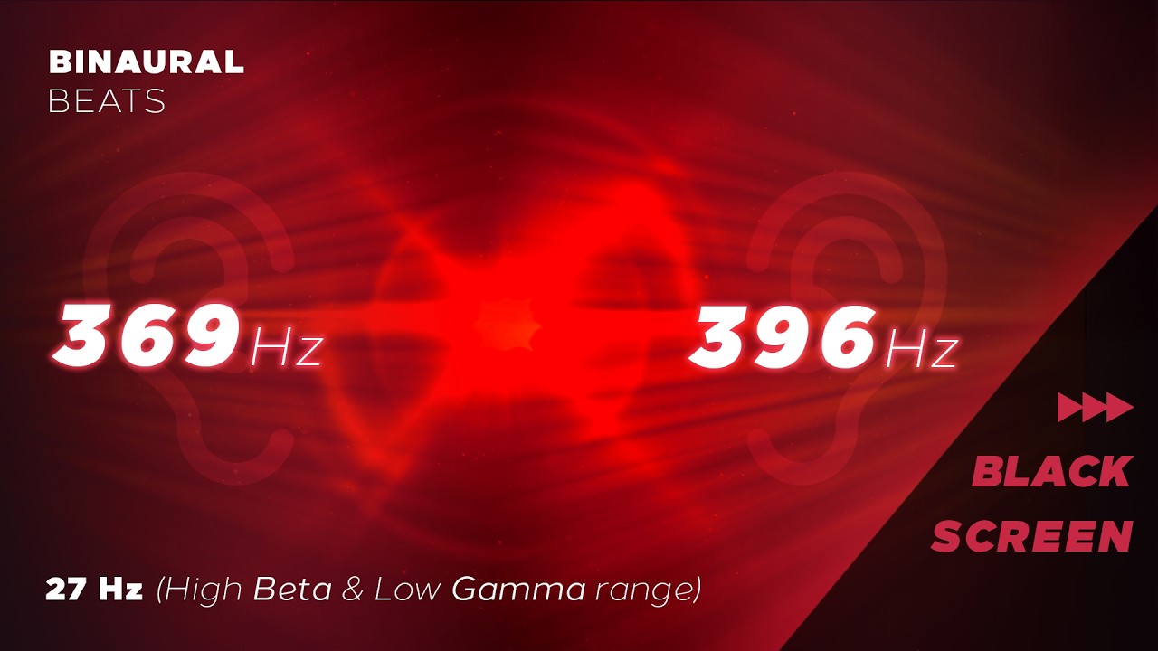 Binaural Beats ~ 369 & 396 Hz pure tone | Beta–Gamma Brainwave | Energy Boost, Mental Activation