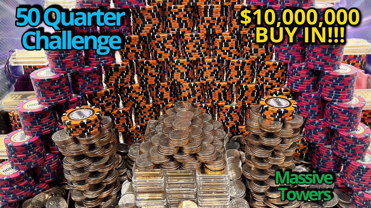 Worlds biggest tower inside a high limit coin pusher $10,000,000 buy in