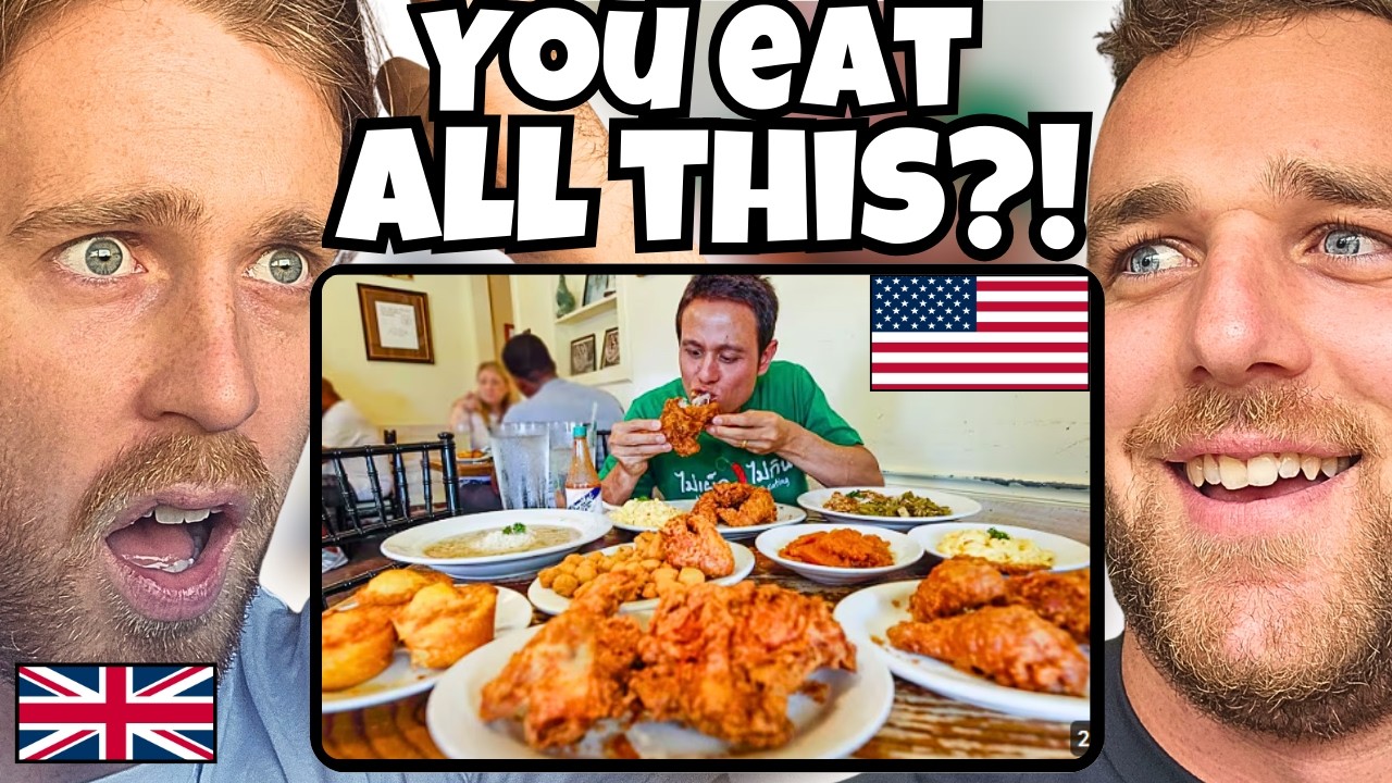 2 Brits REACT to the BEST Fried Chicken in America (New Orleans Soul Food)