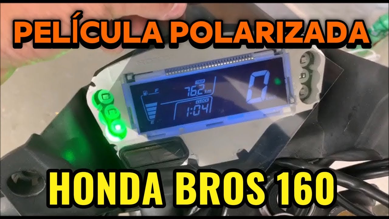 TROCA DA PELICULA POLARIZADA PAINEL HONDA BROS 160 - BLACK OUT - TROCA DE COR.
