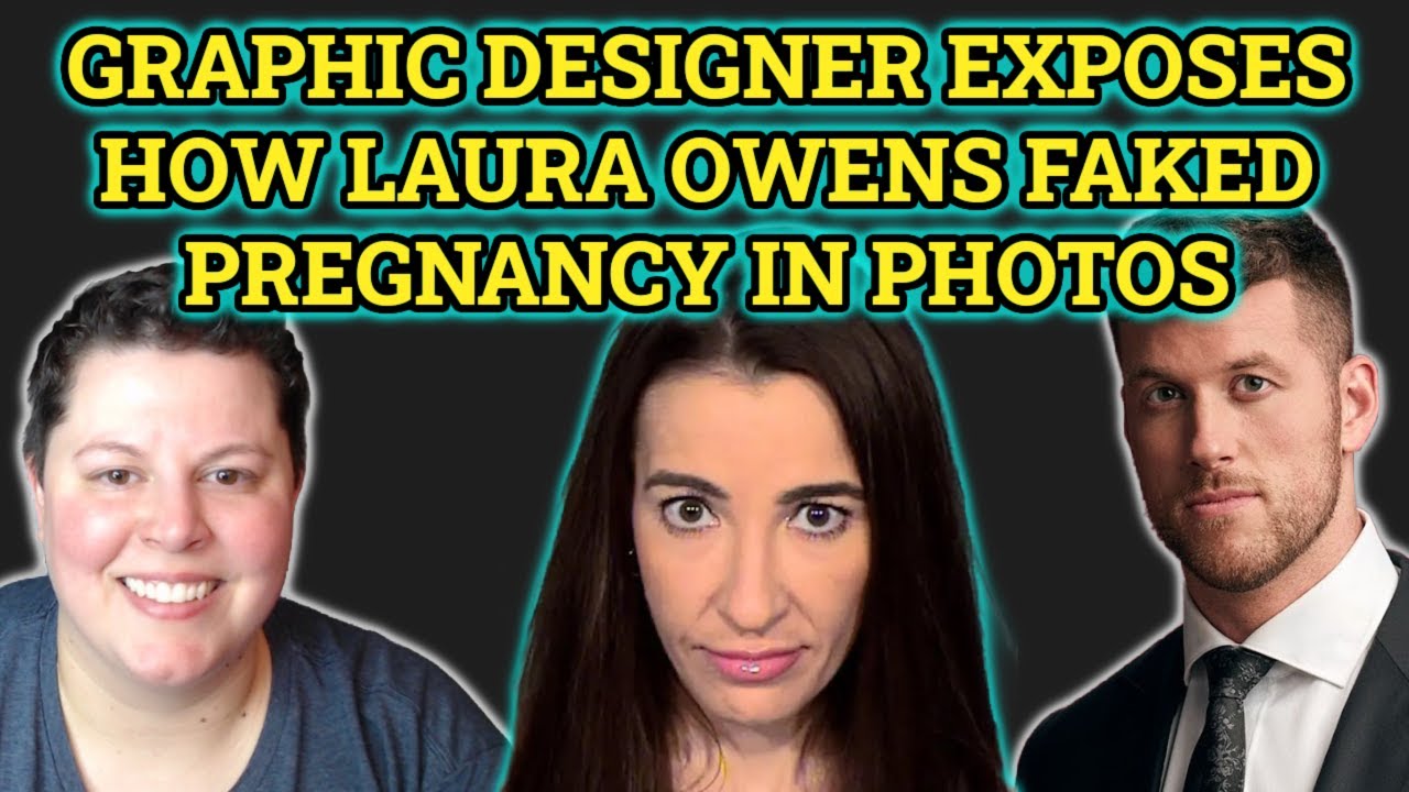 AWKWARD! Graphic Designer Exposes How Laura Owens FAKED Pregnant Belly in Photos