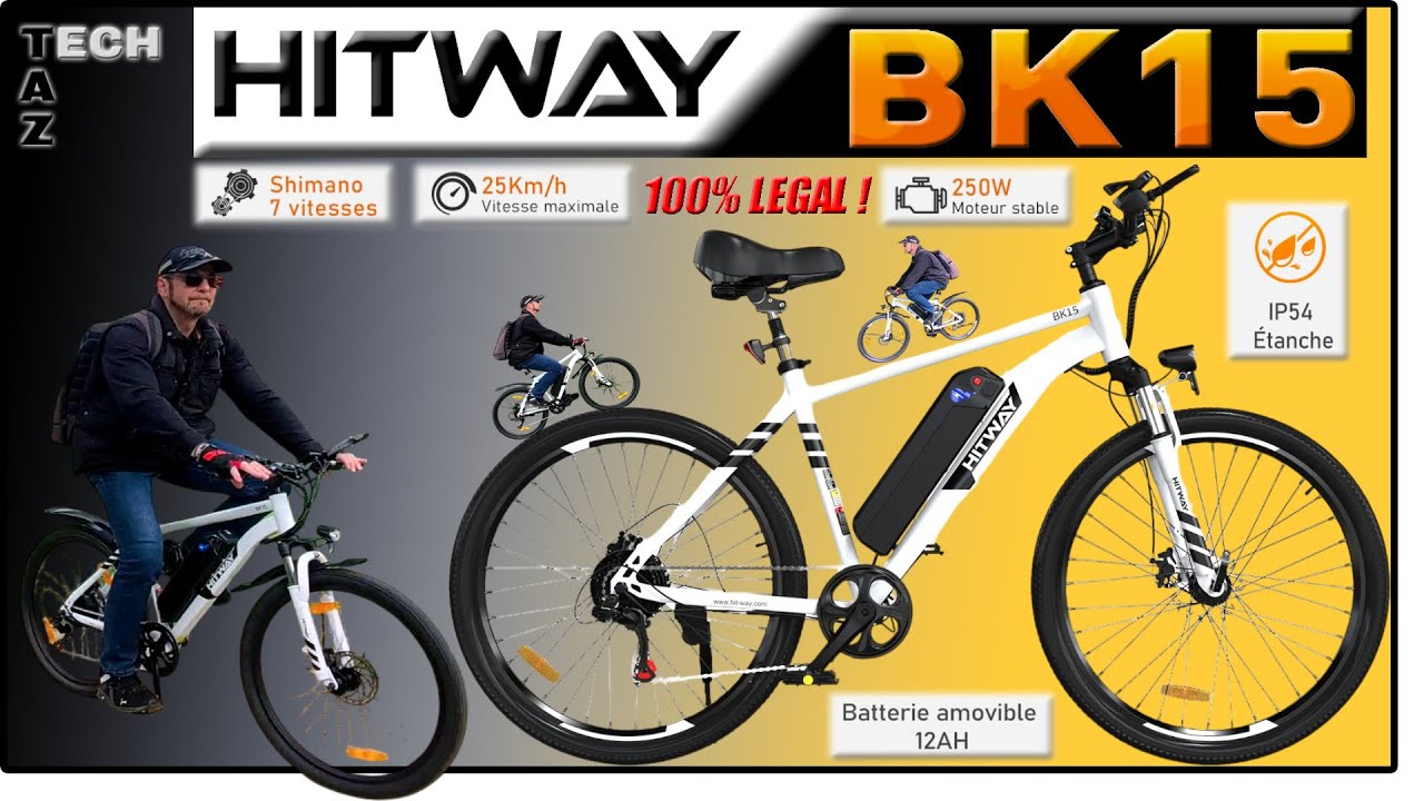 VAE Hitway BK15 VTT suspendu - Tests et Avis - Pas cher, simple, LEGAL & efficace !