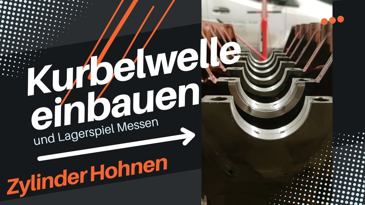 Kurbelwelle einbauen und Lagerspiel prüfen | Zylinder Hohnen vom Cummins |Case Maxxum 5150