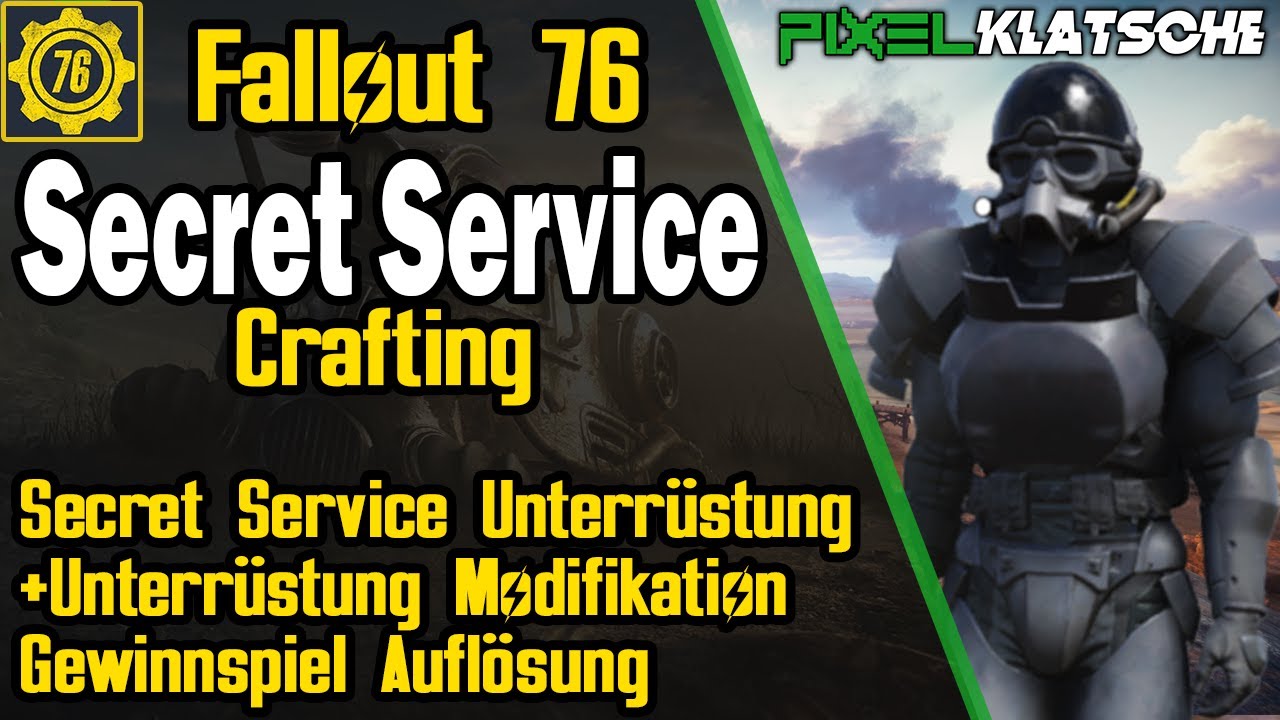Fallout 76 Secret Service Rüstung Crafting und Gewinnspiel Auflösung