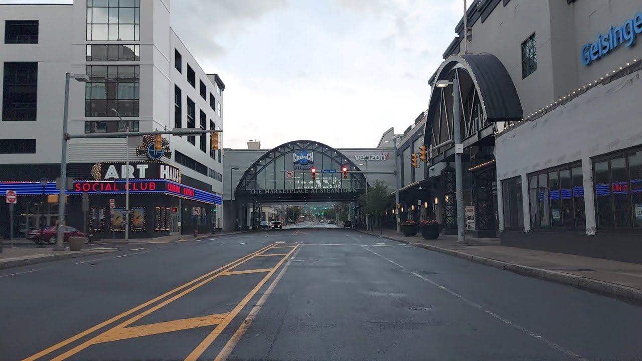 Driving from Pittston to Throop, Pennsylvania