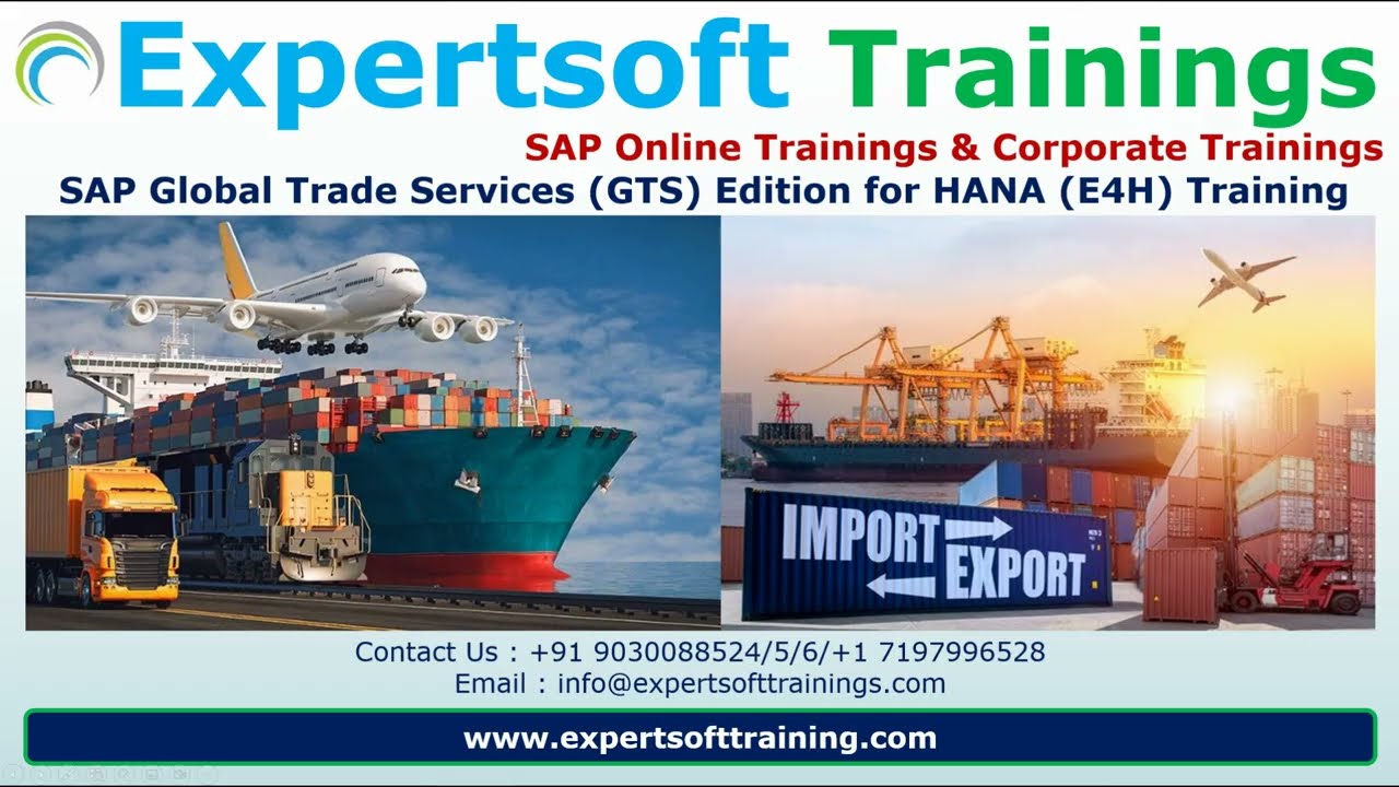 SAP Global Trade Services (GTS) Edition for HANA (E4H) Training