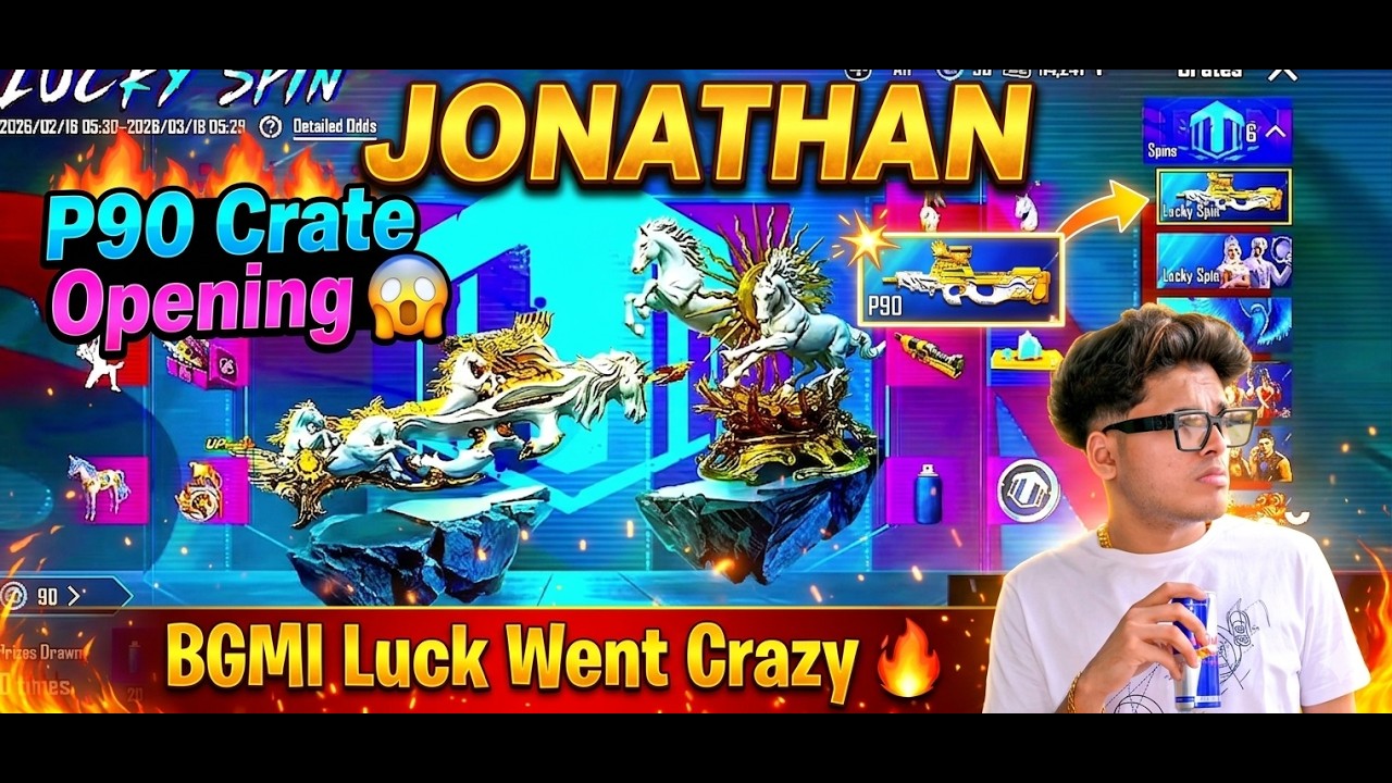 JONATHAN P90 Crate Opening 😱  BGMI Luck Went Crazy 🔥