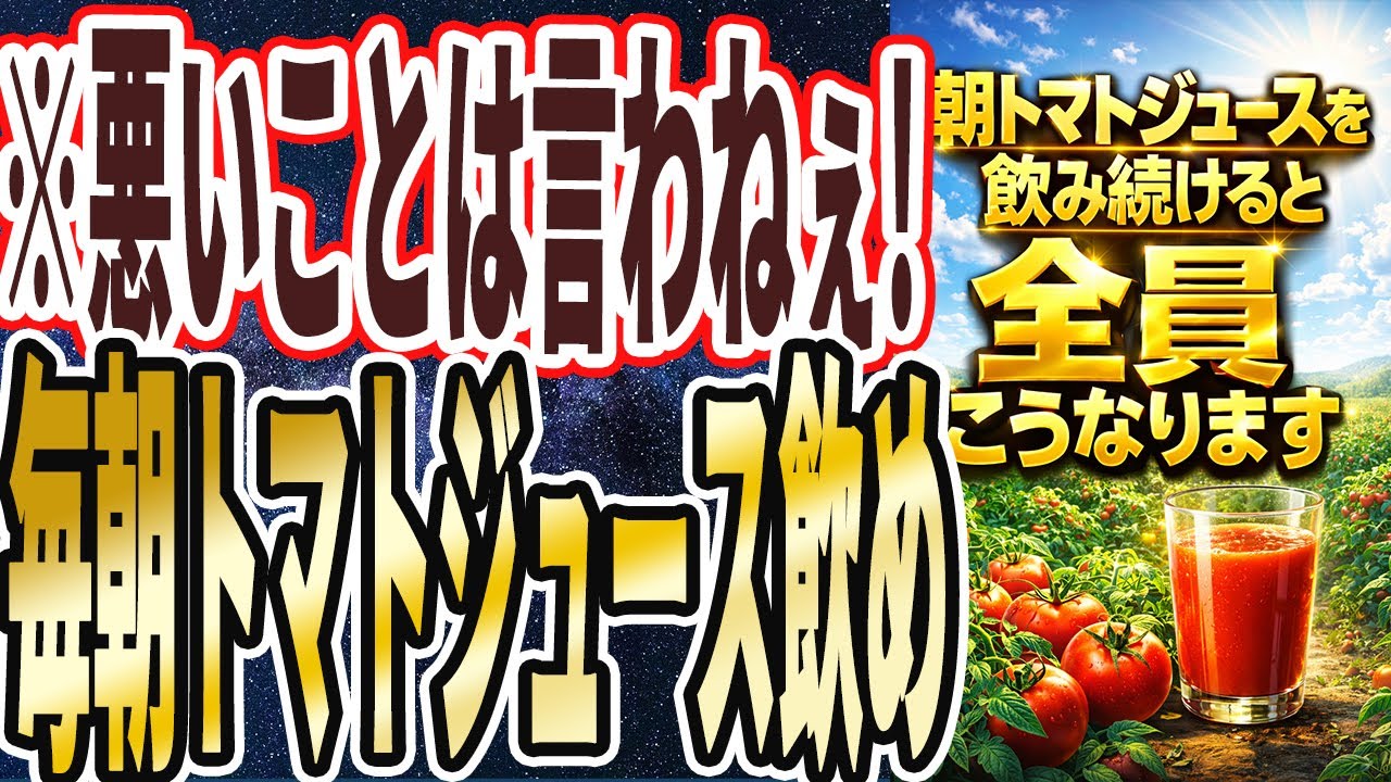 【朝1杯飲め】「朝トマトジュースを毎日飲み続けると、実は大変なことになります」を世界一わかりやすく要約してみた【本要約】