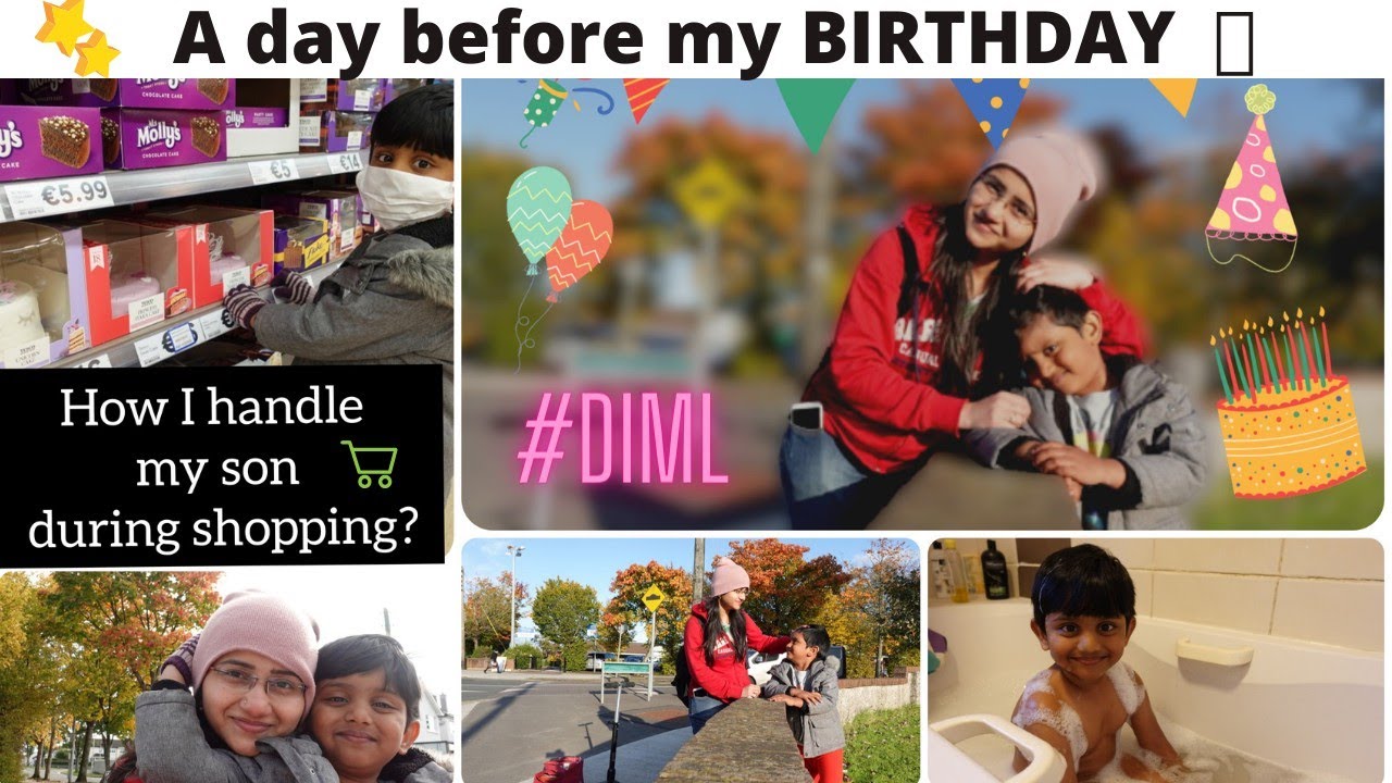 #DIML A day before my Birthday| Arjun cake kontadata |How I handle my son during shopping|#Vasapitta