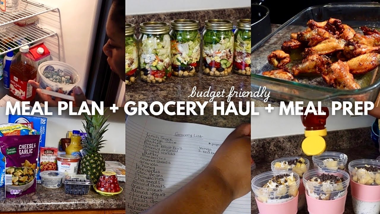 $100 Grocery Haul + Weekly Meal Plan & Meal Prep | Realistic Budget Friendly Recipes 🛒🍓📝