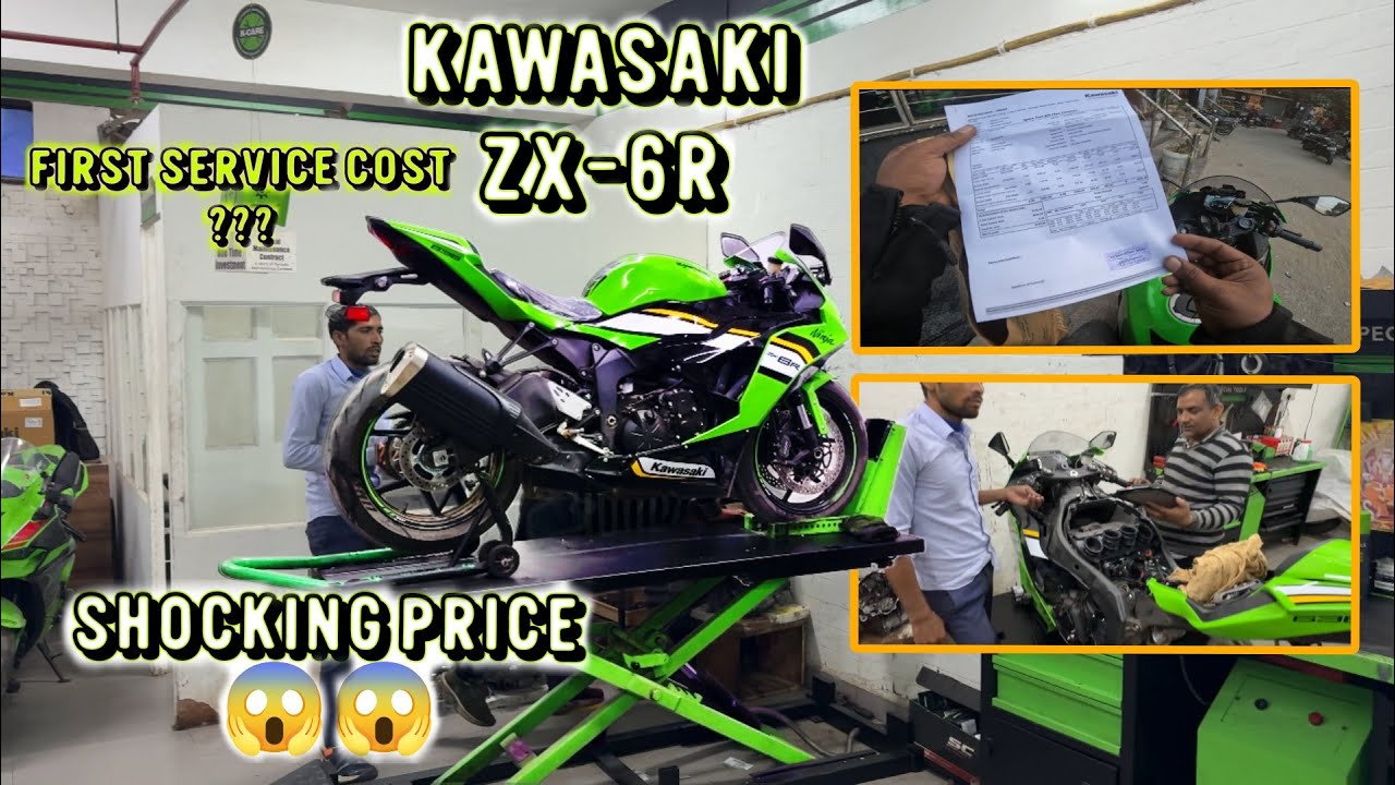 The All New Kawasaki ZX6R | First Service cost | Yeh Kya krdiya Kawasaki Walo n🥹
