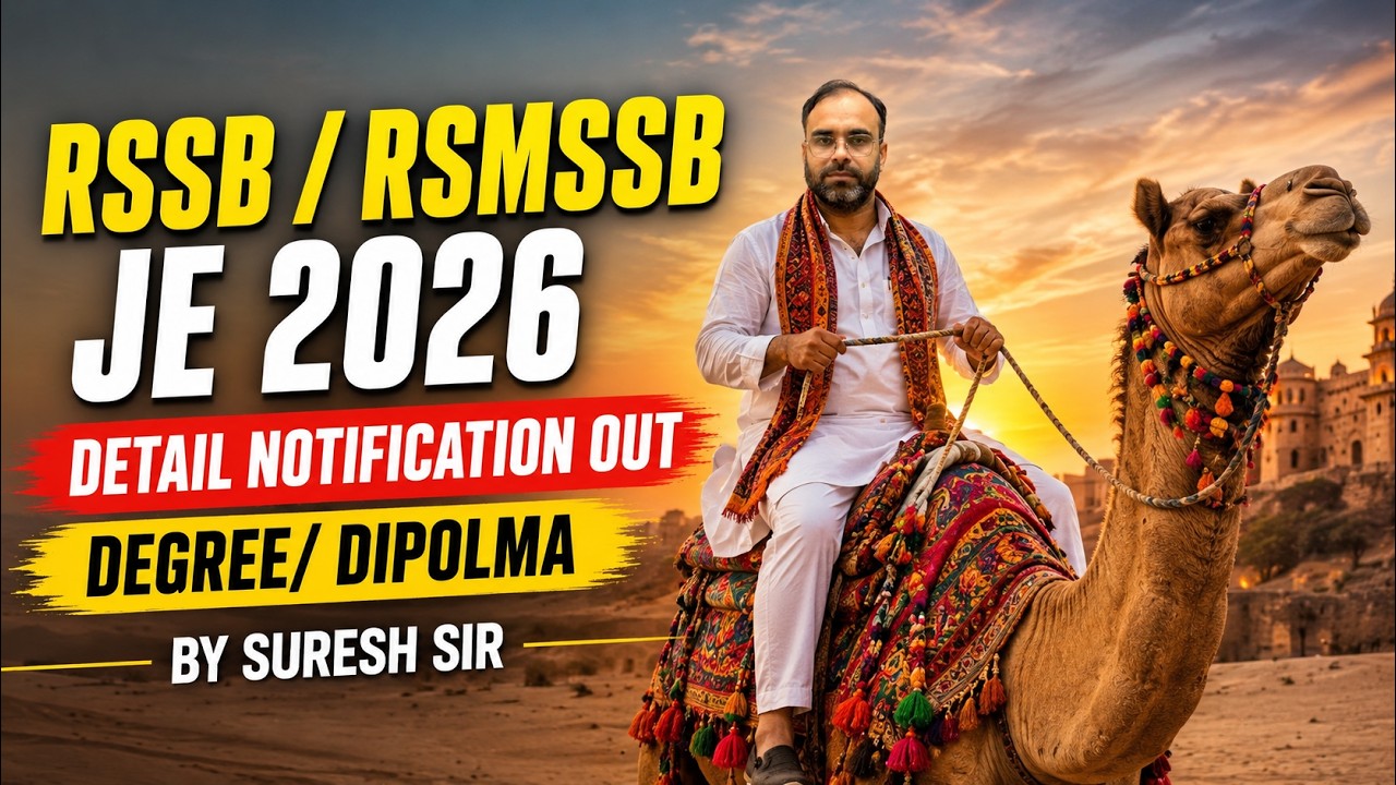 RSSB JE 2026 | DETAIL NOTIFICATION OUT🔥| #sscje #rrbje #rseb #rssbje #rsmssb
