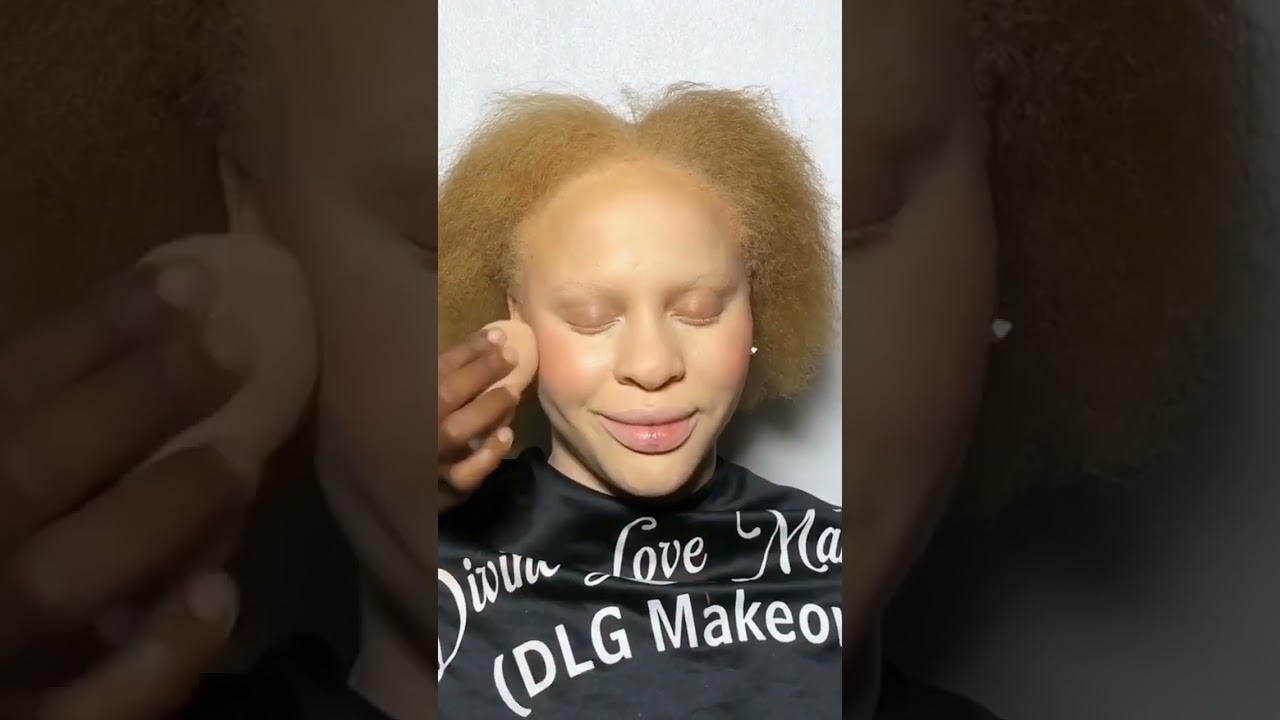How to do an albinos makeup ☺️. A beautiful process video ❤️. #albino #makeuptutorial #youtubeshorts