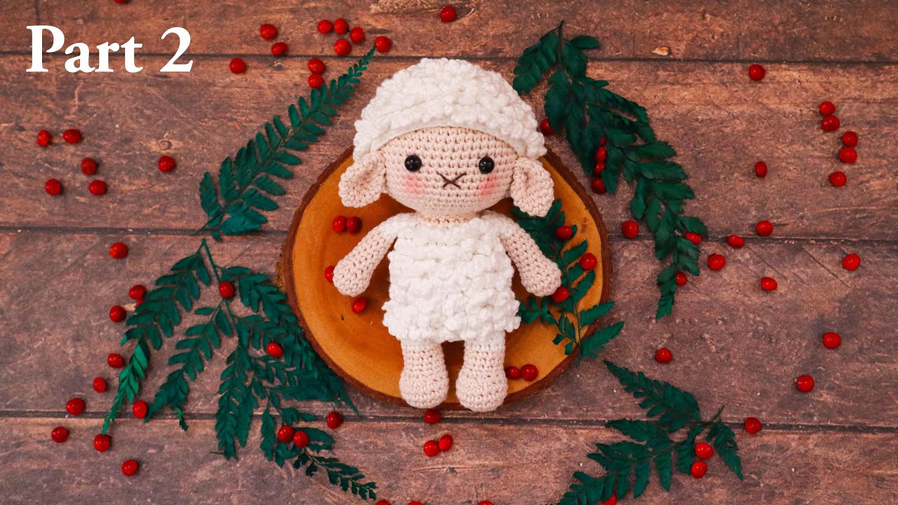 DARBY THE SHEEP 🐑 | PART 2 | HEAD, FUR CAP, EARS | AMIGURUMI CROCHET TUTORIAL