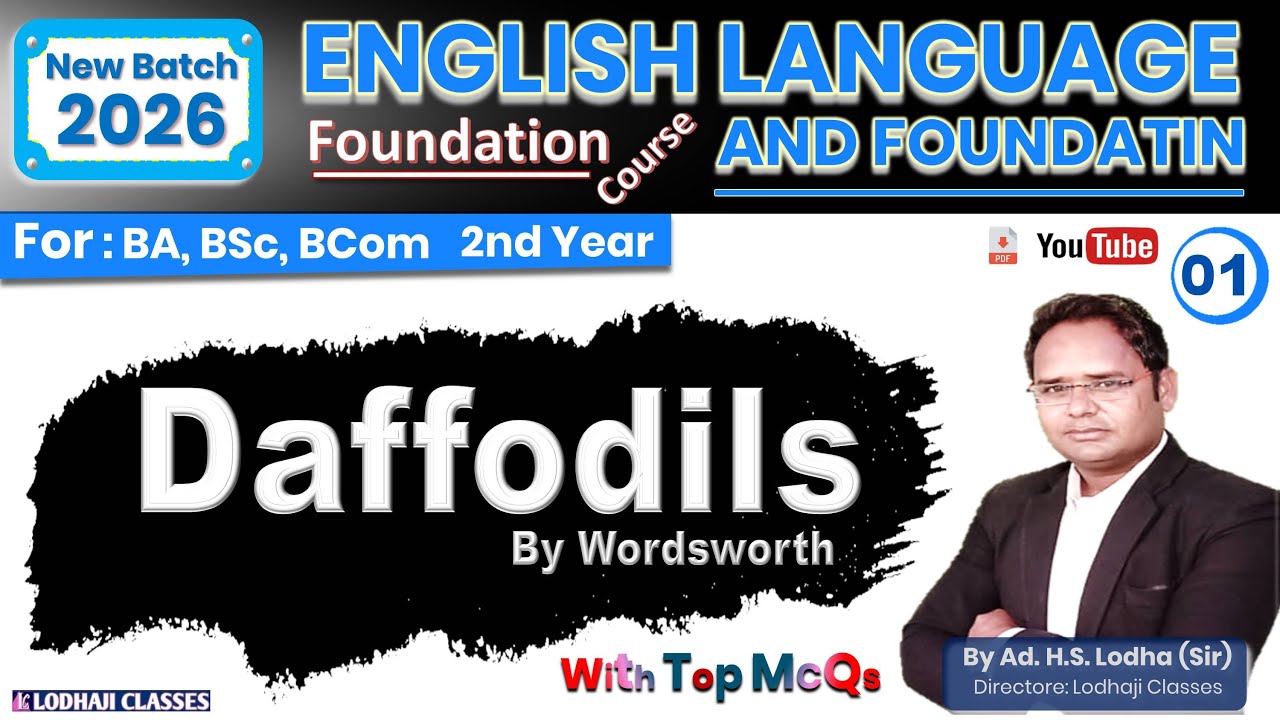 1. English Language | BA, BSc, BCom 2nd Year | Daffodils | #english_language_and_foundation