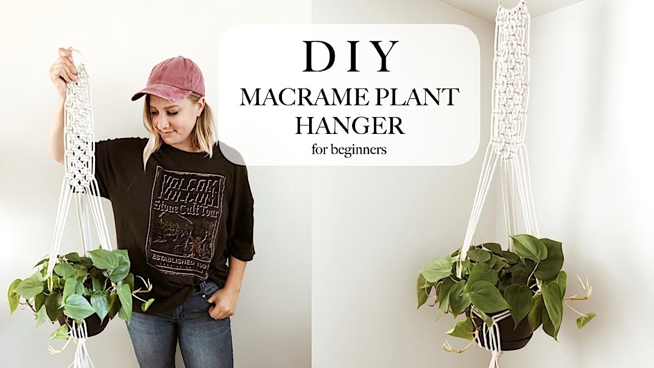 DIY Macrame Hanging Planter Tutorial (for beginners)