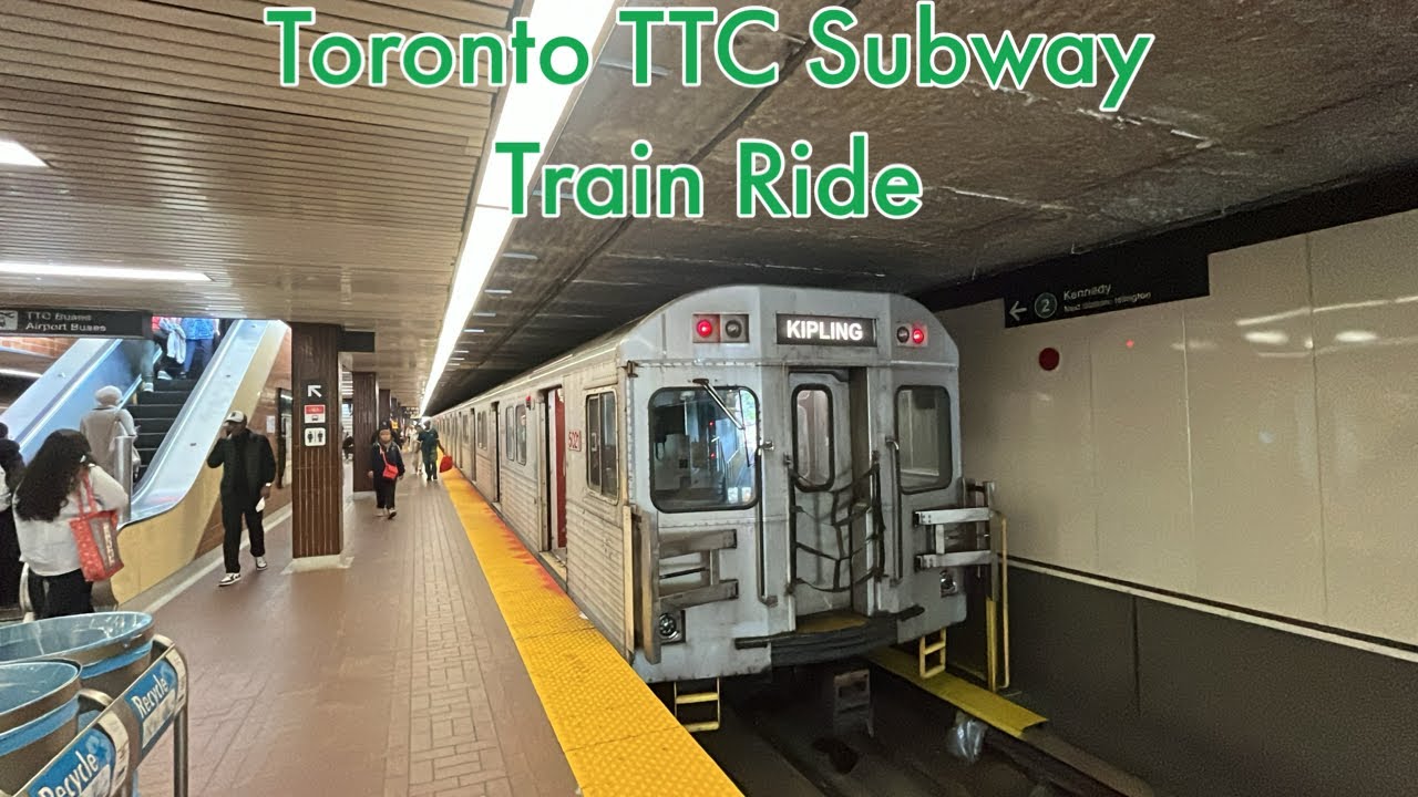 Toronto TTC Subway Train Ride on Line 2 From Jane to Kipling Station 5/29/2024