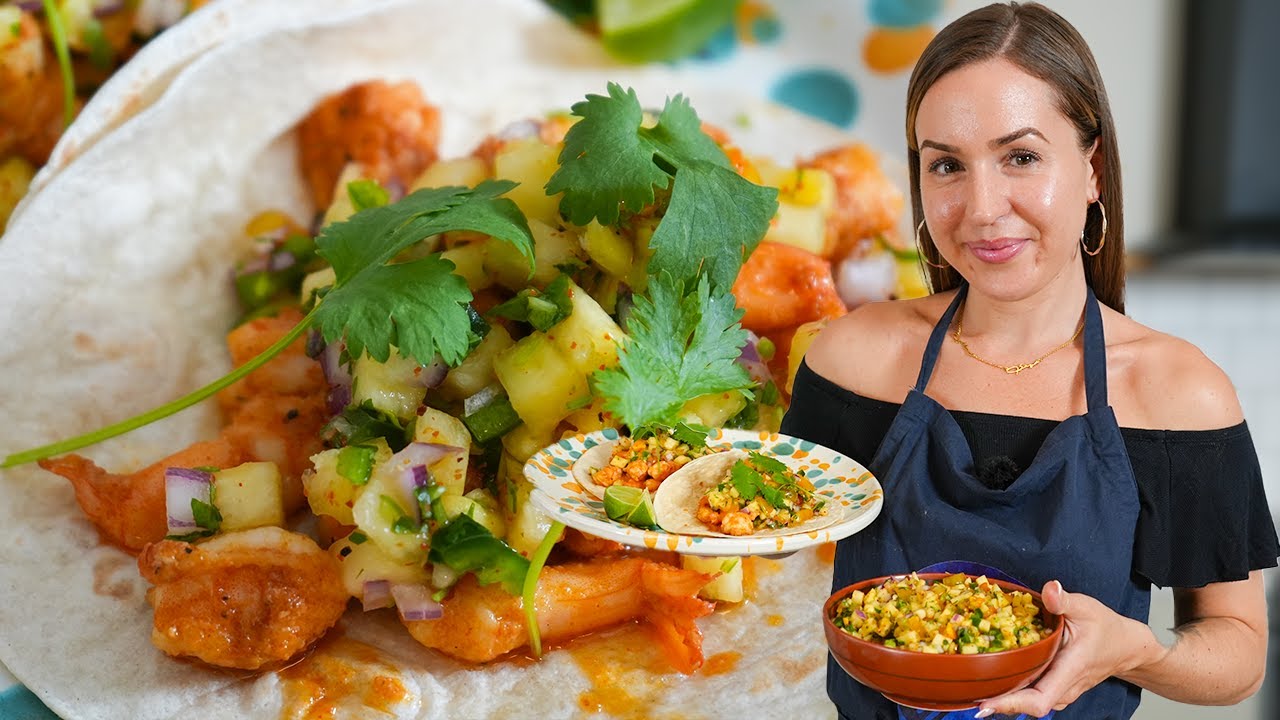 Scampitacos med ananassalsa med Stefanie Forsberg Gonzalez