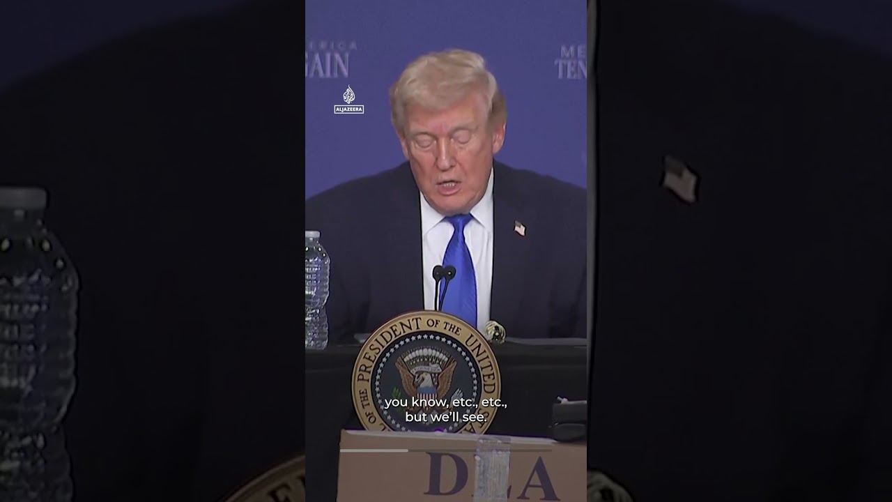 Trump says Iran 'wants peace&rsquo; after US military did &lsquo;great job&rsquo; | AJ #shorts