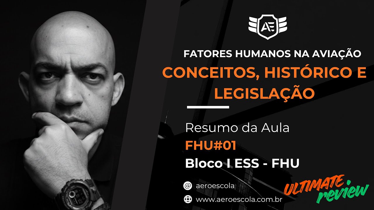 🎥 FHU#01 – Fatores Humanos na Aviação: Conceito, Histórico e Legislação | Bloco I ESS – Aeroescola