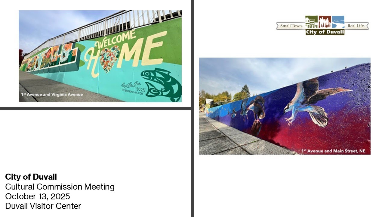 October 13, 2024 Meeting of the Duvall Cultural Commission