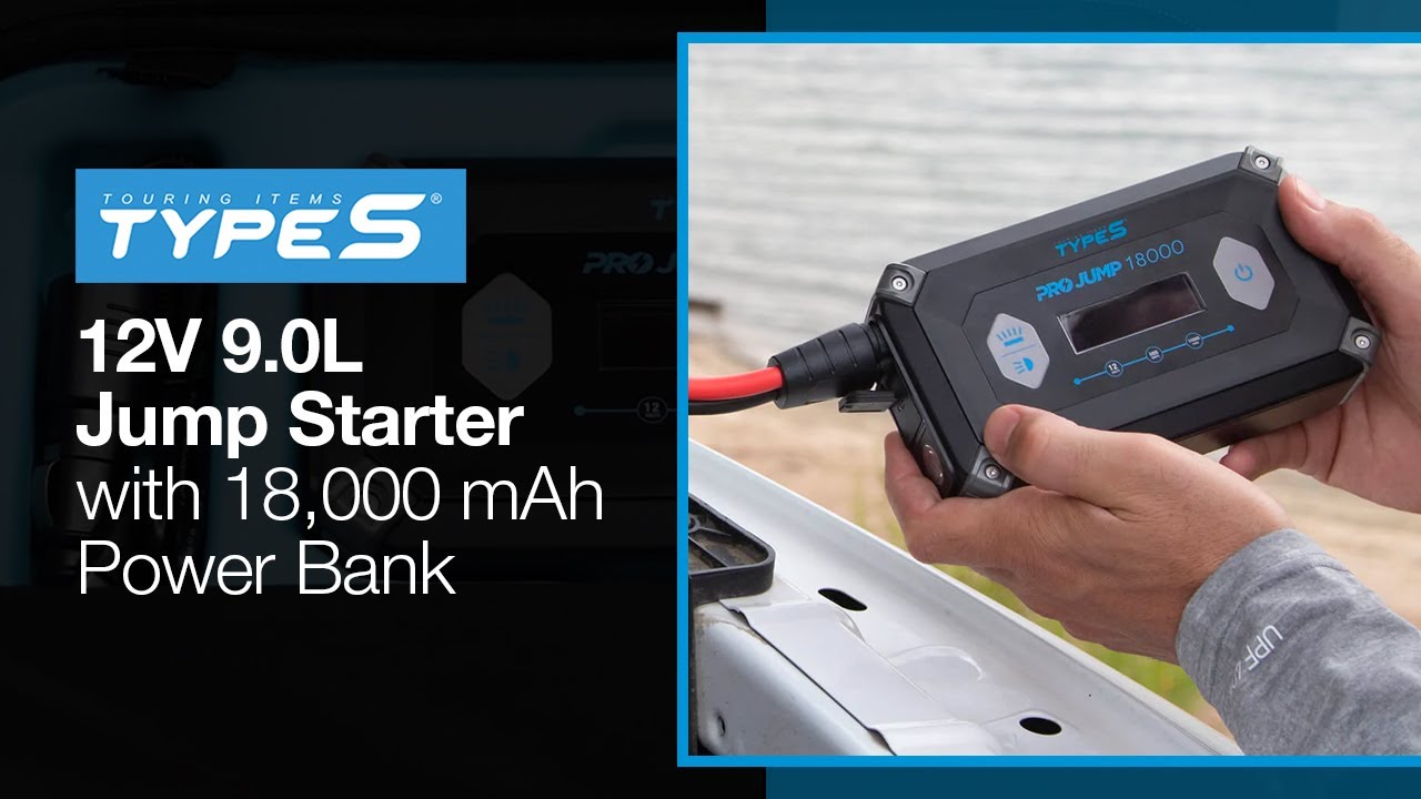 TYPE S | ProJump™ 12V 9.0L Portable Jump Starter with 18,000 mAh Power Bank (AC530017)