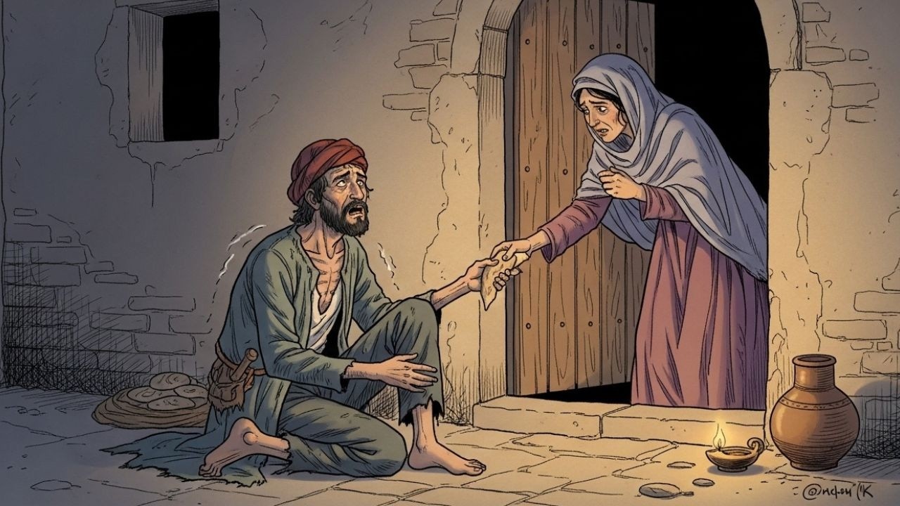 المرأة التي كانت تطعم الجياع رغم فقرها… فكان جزاؤها من السماء أعظم مما حلمت به !  قصص#حكايات#روايات#