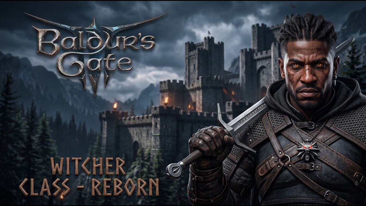 Baldur's Gate 3: Класс Ведьмака &mdash; Перерождение &mdash; Обзор мода
