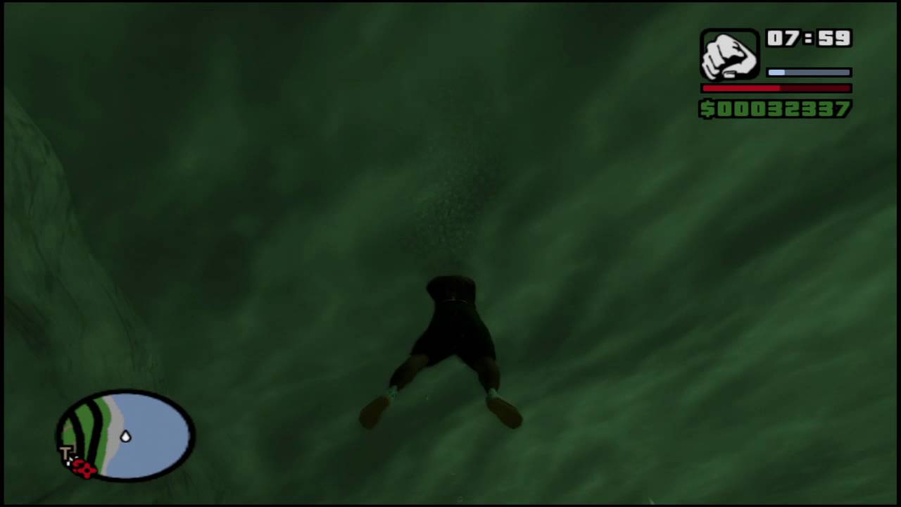 CJ extreme swimming moment swimming to highway