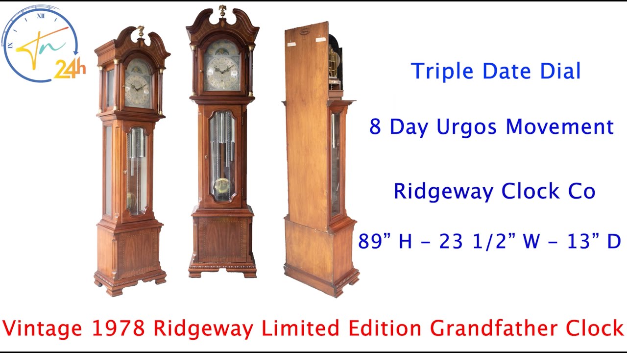 Vintage 1978 Ridgeway Limited Edition Grandfather Clock