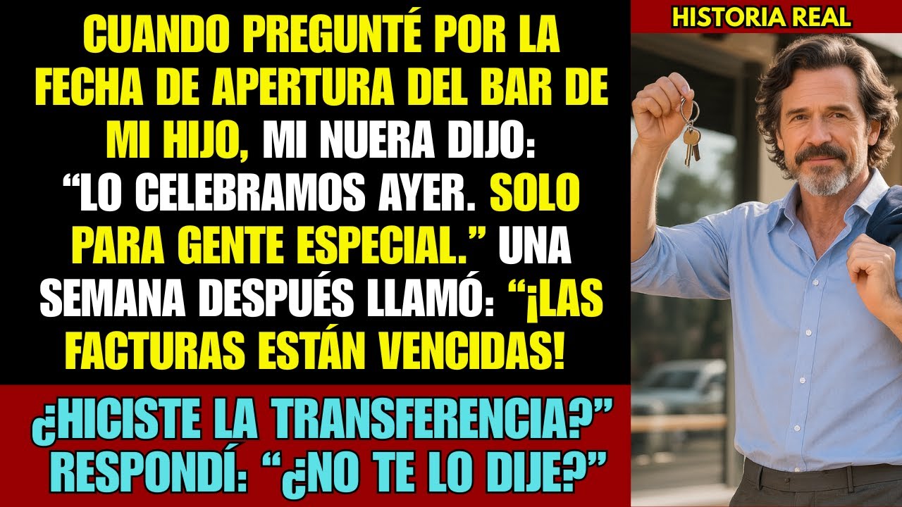 Pregunté cuándo abría el bar de mi hijo… y mi nuera dijo: “Lo celebramos ayer, sin ti ni avisarte….”