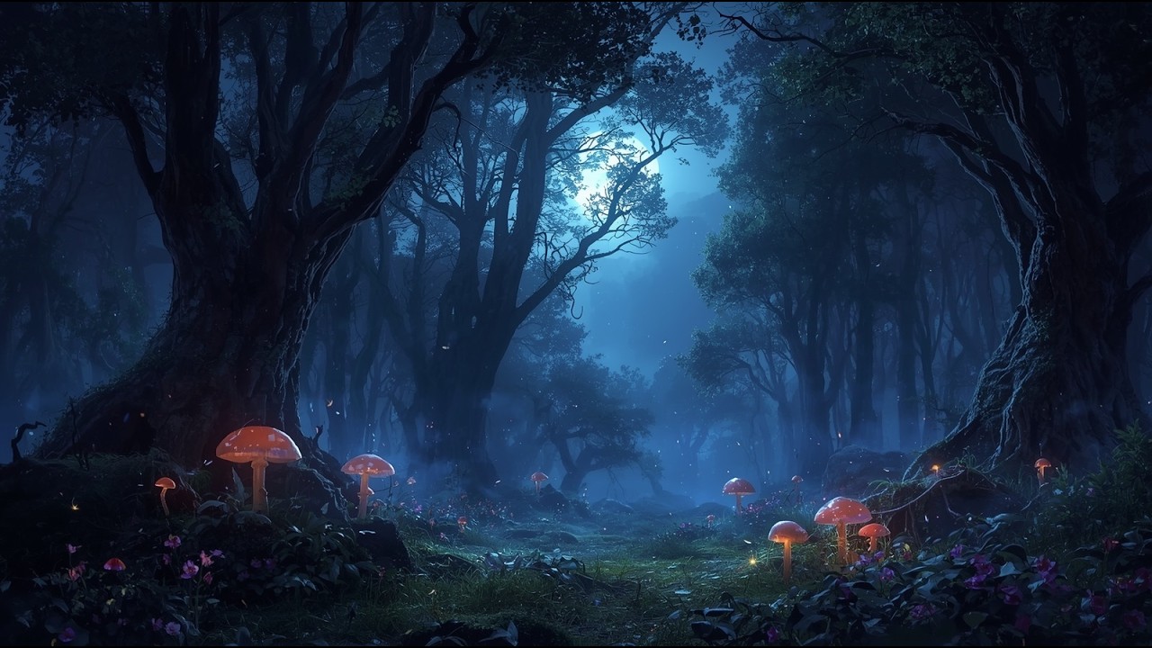 Dark Enchanted Forest Ambience  Mystical Fantasy Music for Sleep Insomnia & Deep Relaxation