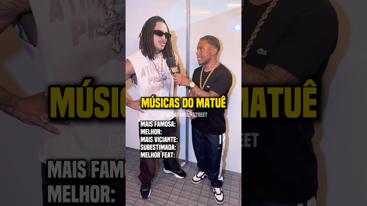M&uacute;sicas do matu&ecirc; #mainstreet #matue #333 #30praum #trapbr #rapnacional