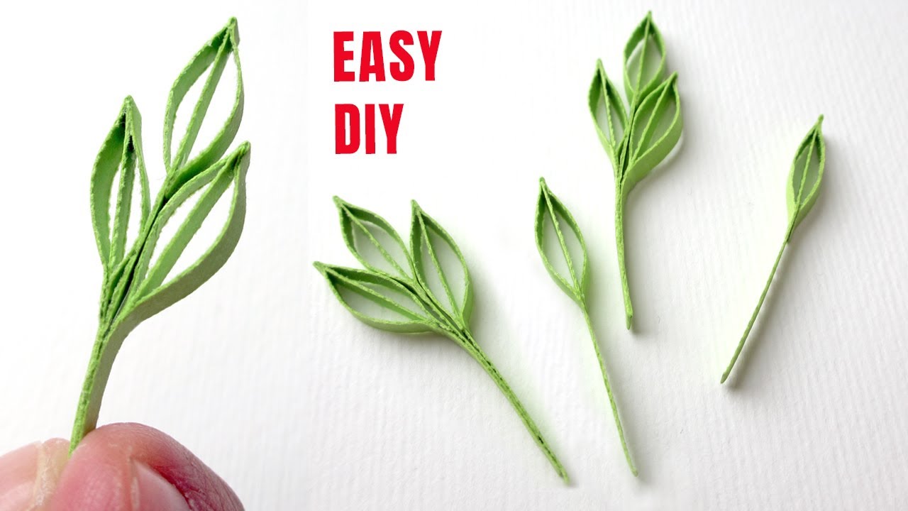 How To Make Easy Paper Quilled Leaf | Paper Quilling DIY | Paper Crafts