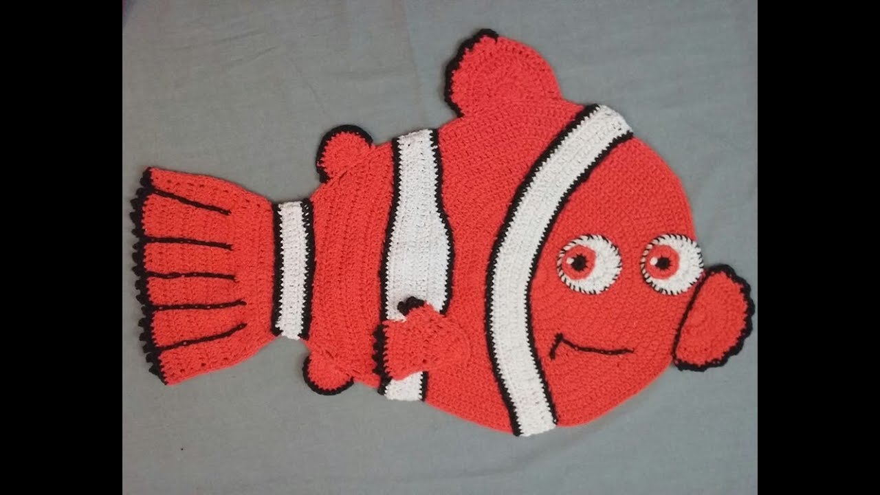 Nemo Tapete em Crochê  - Vídeo Aula  Passo a Passo Parte - Aula 01