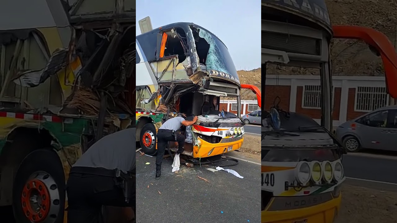 AUCALLAMA: RESCATE DE CUERPO DE V&Iacute;CTIMAS DE ACCIDENTE ENTRE BUS INTERPROVINCIAL Y CAMI&Oacute;N