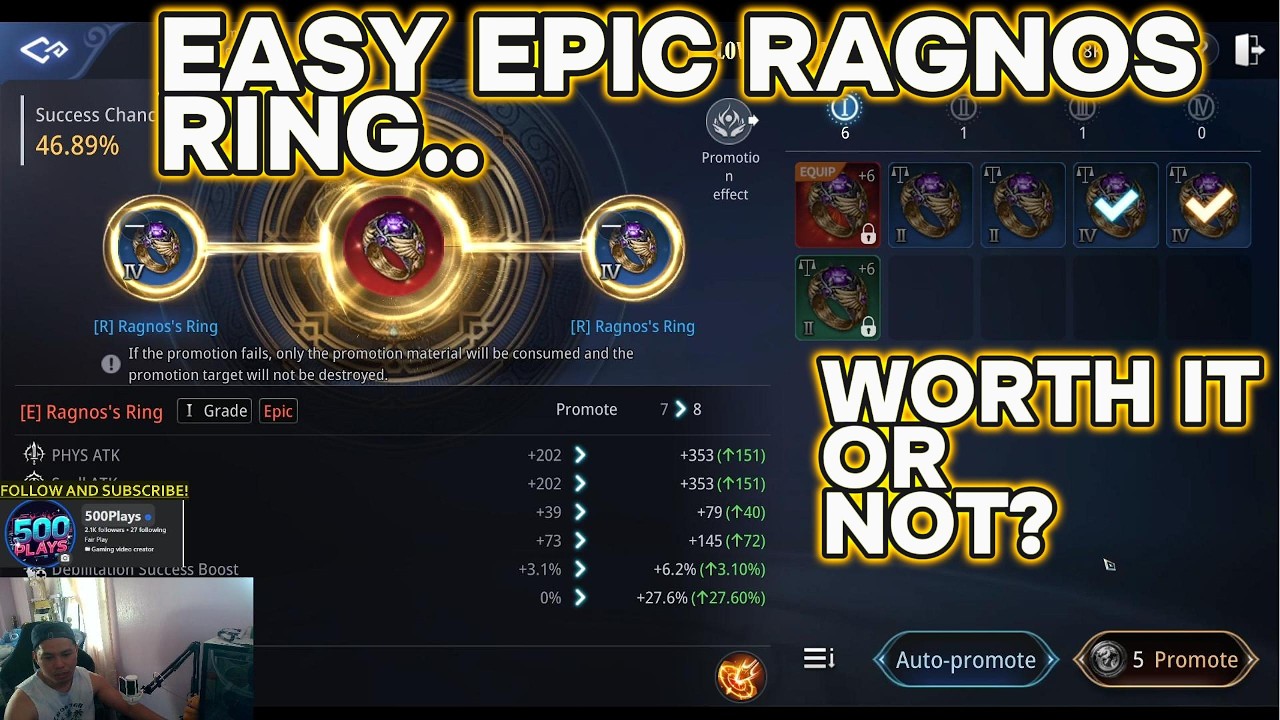 MIR4: EPIC RAGNOS RING WORTH IT OR NOT?