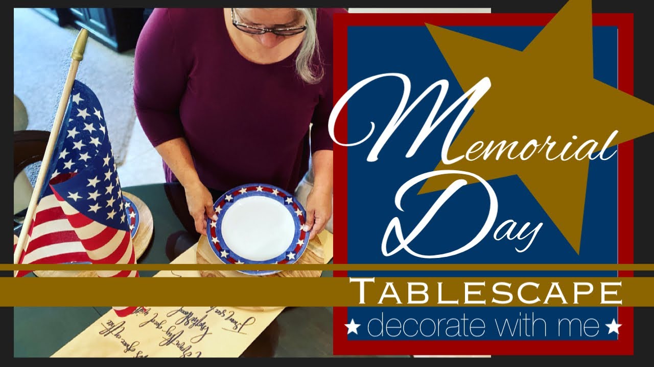 Dining Room Refresh - MEMORIAL DAY TABLESCAPE - DECORATE WITH ME- Home Decor- Tablescape