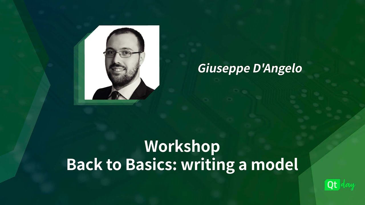 WORKSHOP: Back to Basics: writing a model - Giuseppe D'Angelo (17/11/2020)