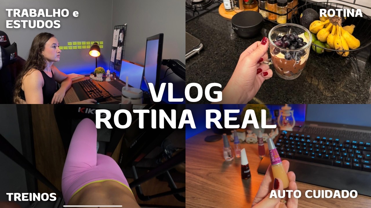 ROTINA REAL | DAILY VLOG - minha rotina de treinos, trabalho home office e organização