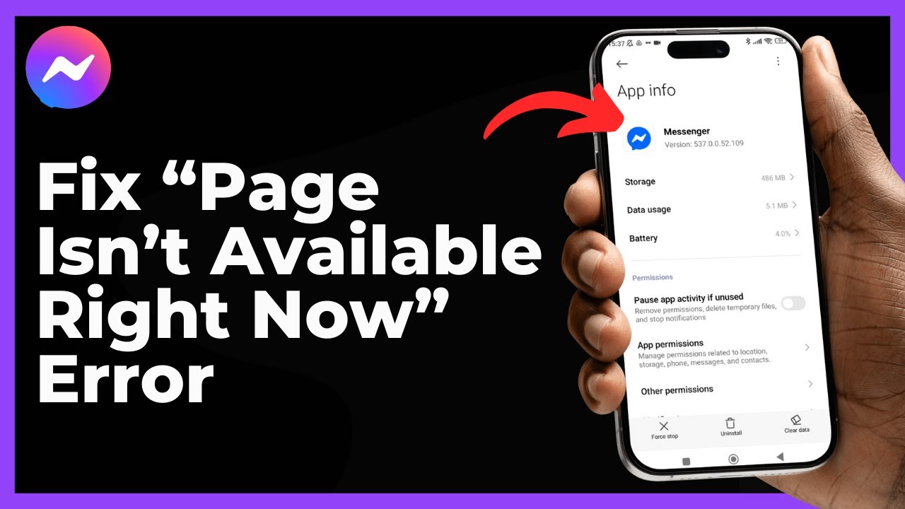 How to Fix “Page Isn’t Available Right Now” Error in Messenger on Android | 100% Working!