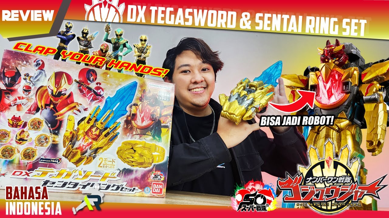 BERUBAH KOK TEPUK TANGAN? 👏 REVIEW - DX TEGASWORD & SUPER SENTAI RING SET! [NO.1 Sentai Gozyuger]