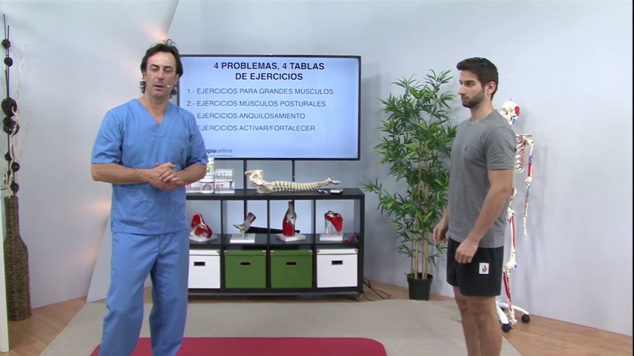 Tabla de espalda y rutina de ejercicios para una espalda sana por Fisioterapeuta
