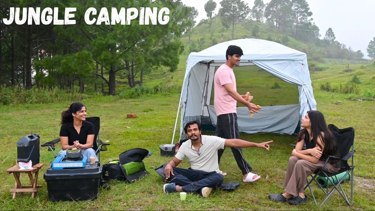 Tent Camping In Jungle | रात में लगाया टेंट😰  | Night Camping | Camping IN Clouds🌧️