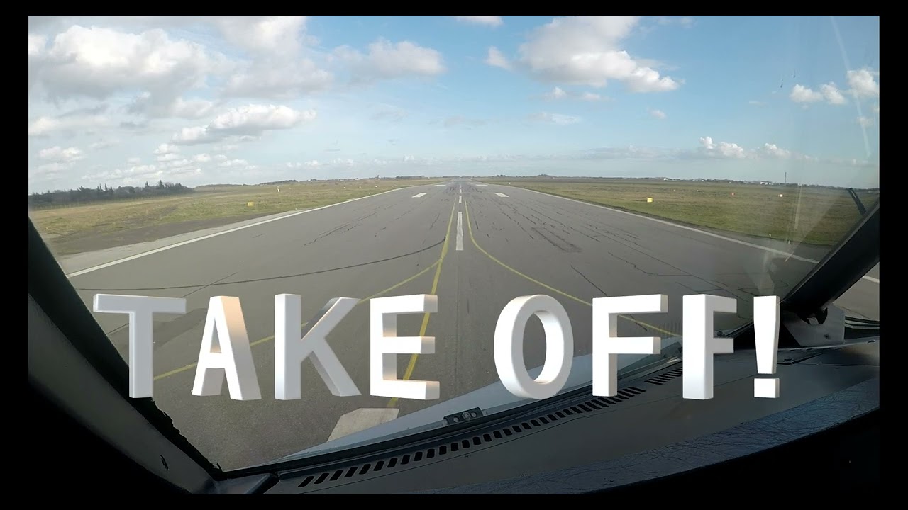 Real time, pilots perspective, taxi and take off at EDXW/ GWT Sylt airport!