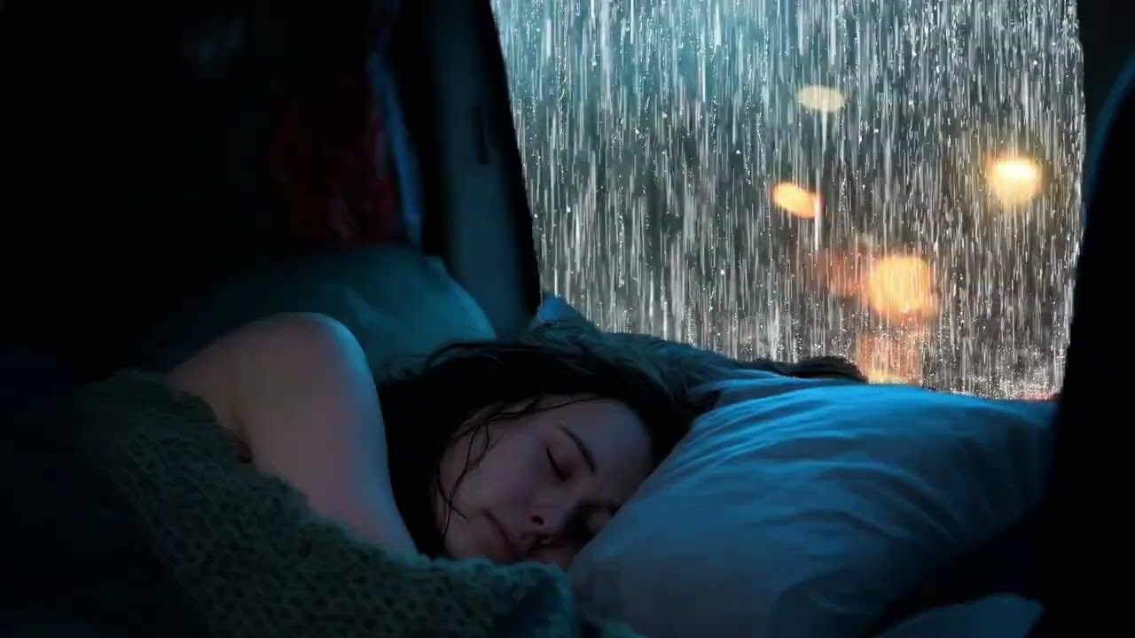 Deep Sleep & Relaxation 🌧️ Heavy Rain and Distant Thunder at Night | White Noise for Insomnia