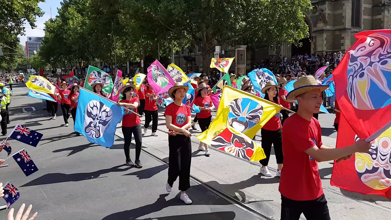 Parade in Melbourne on Australia Day 2019