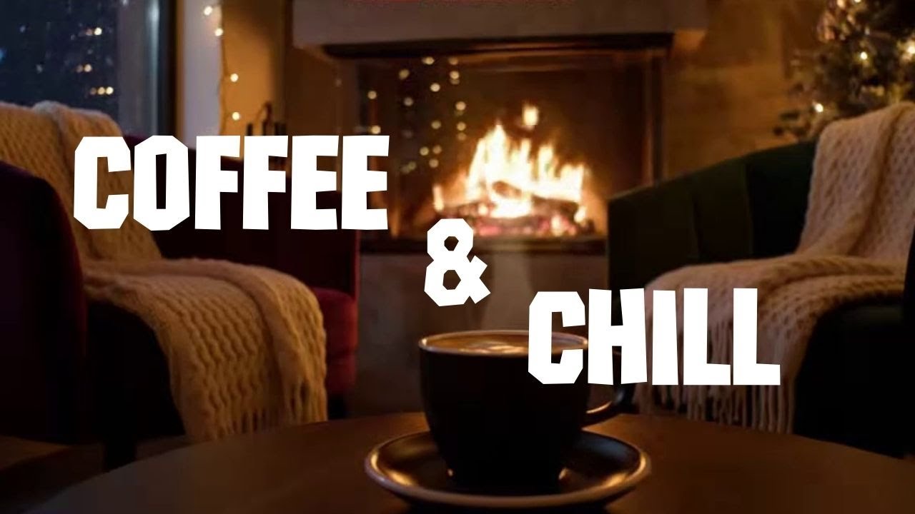 Warm Cozy Café Fireplace ☕ Relaxing Night for Study, Sleep & Calm Mind