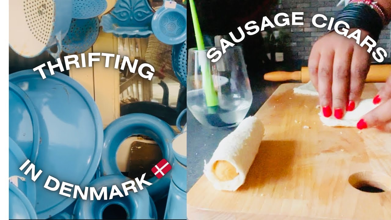 Bougie Thrifting in Denmark 🇩🇰/ Sausage cigars snacks #lifestyle